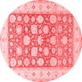 thumbnail image 1 of Ahgly Company Indoor Round Oriental Red Traditional Area Rugs, 4' Round, 1 of 4