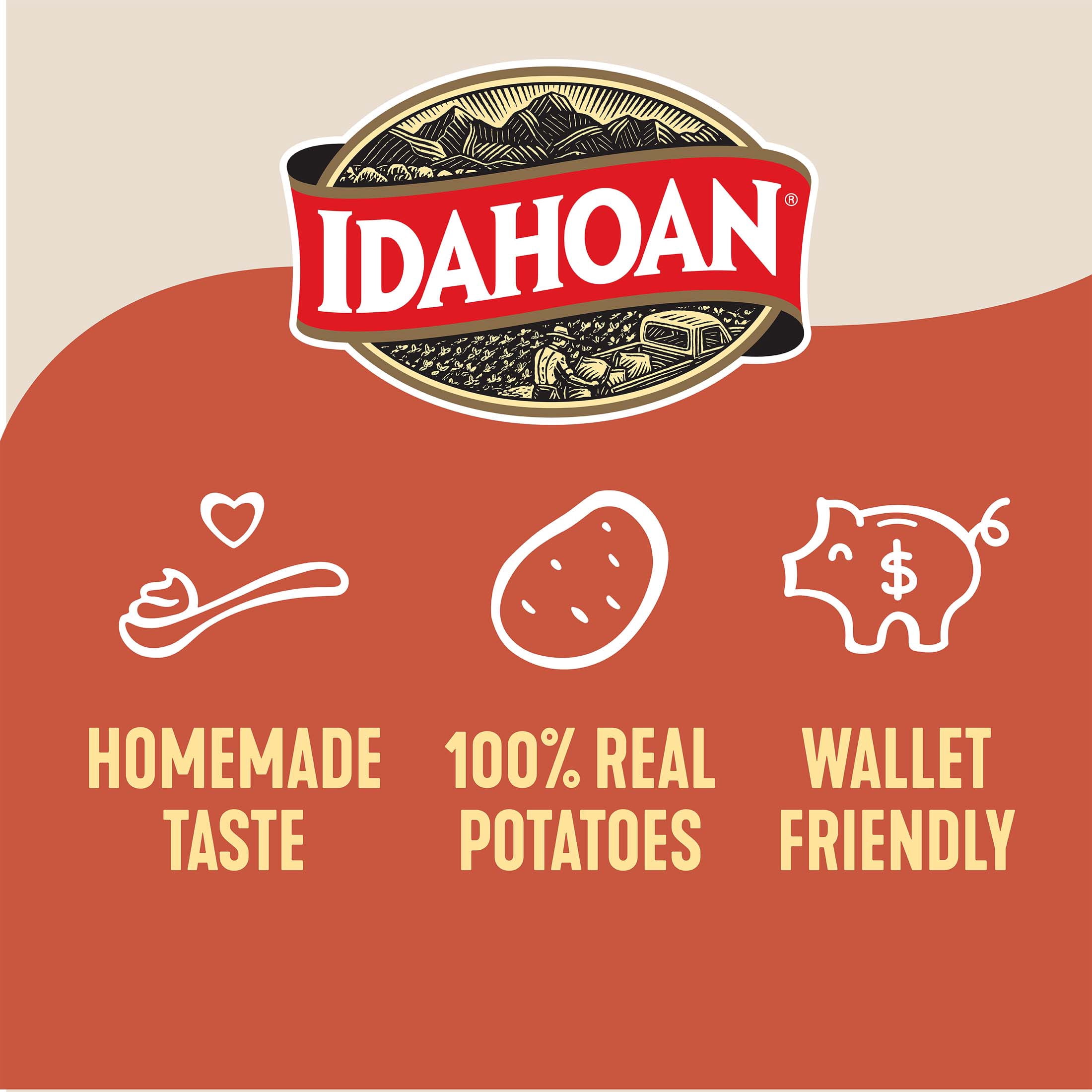 (2 pack) Idahoan Four Cheese Mashed Potatoes Family Size, 8 oz Pouch