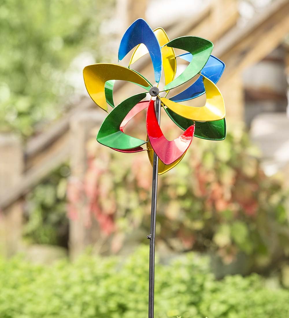 Midi Flower Wind Spinner, 4' H by Plow & Hearth