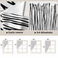 thumbnail image 5 of Black White Lines Swag Valances for Windows, Kitchen Window Curtains Over Sink, Retro Stripes Texture Minimalist Art Window Treatment Curtains for Living Room/Bedroom Curtains 2 Panel Sets 36"x45", 5 of 8