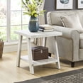 thumbnail image 2 of Contemporary End Table In White, With Under Shelf Storage Wood Extra Included, 2 of 4