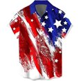 thumbnail image 3 of Camisas de moda para hombre con bandera hawaiana de Estados Unidos, ropa de marihuana, blusa de manga corta con estampado 3D para playa, ropa vintage Y2k, 3 of 5