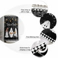 thumbnail image 6 of Shower Curtains for Bathroom-72"x96",Halloween Ghost Pumpkin Witch Hat Waterproof Bath Curtain Grommet Shower Curtain Set with Hooks,Black Checker Dead Trees Washable Bath Accessories, 6 of 9