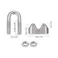 thumbnail image 3 of Unique Bargains 304 Stainless Steel Wire Rope Clip Clamp for 4mm Diameter Cable, 8 Pack, 3 of 5