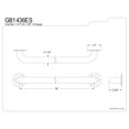 thumbnail image 2 of Kingston Brass GB1436ES Made To Match 36-Inch x 1-1/4-Inch O.D. Stainless Steel Grab Bar in Brushed, 2 of 5