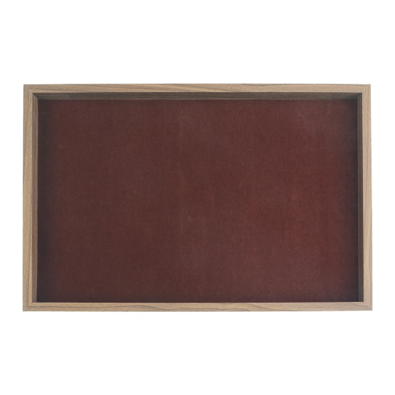Unique Bargains Velvet Jewelry Organizers Trays with Removable Dividers for Drawers Brown-Flat Tray