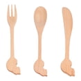 thumbnail image 4 of Wooden Tableware Set, Reusable Utensils Non- Wear-resisting Beech  For Anniversary Celebration For Festival For Birthdays For Advertising Promotions, 4 of 8
