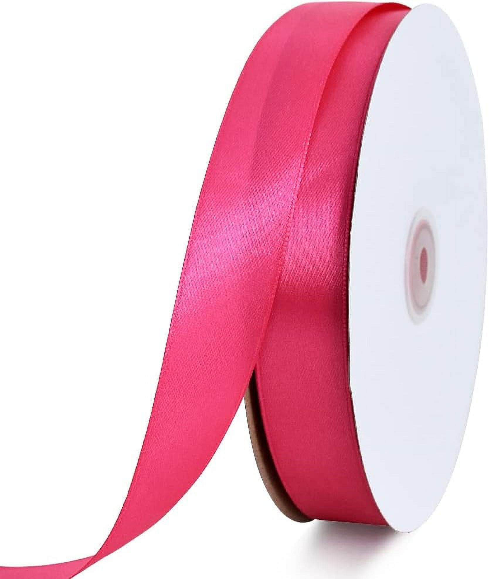 TONIFUL 1 Inch X 100 Yards Red Grosgrain Ribbon Roll - Double Faced Fabric For Gift Wrapping, Crafts & Weddings 1 thumbnail image
