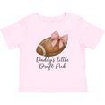 thumbnail image 3 of Inktastic Daddy's Little Draft Pick Football Pink Bow Boys or Girls Baby T-Shirt, 3 of 5