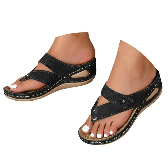 Mepaouo Sandals for Women 2025 Comfortable Orthopedic Flip Flops Dressy Summer Casual Walking Shoes