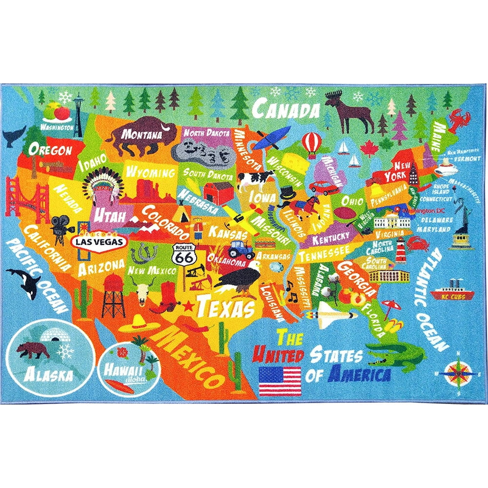 KC CUBS Playtime Collection USA United States Geography Map Educational