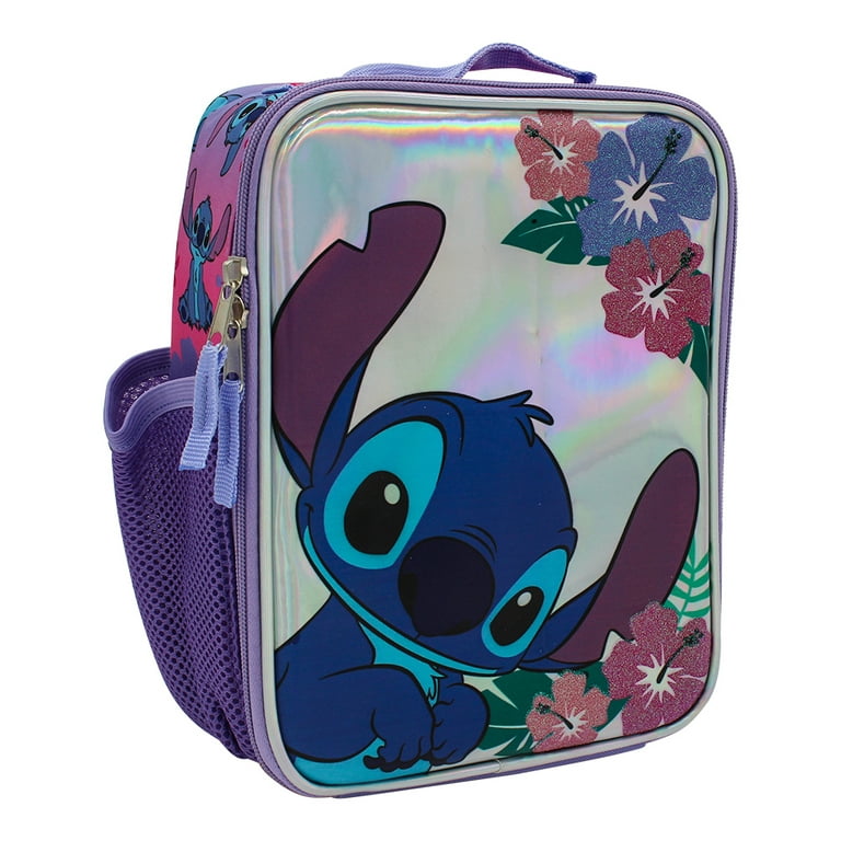 Disney Stitch Flower Friend Reusable Rectangular Polyester Lunch Bag 