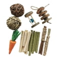 thumbnail image 2 of Juego de juguetes para masticar de conejo y hámster de madera, bolas tejidas de maíz y zanahoria, juego de juguetes para hámster para I Yuyangstore Juguetes de madera para hámster, 2 of 8
