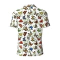 thumbnail image 3 of Xecao Multicolored Butterflies for Mens' Casual Short Sleeve Button-Down Polo Shirts for a Classic Golf Look, 3 of 9