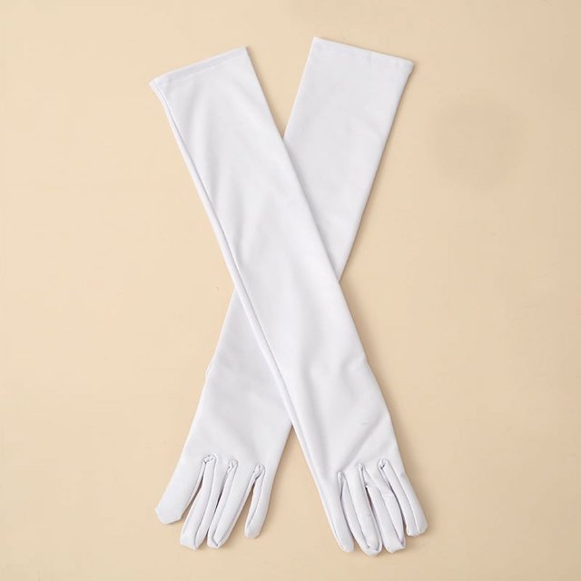 Guantes largos elásticos sexys para mujer, de charol, a la moda, para noche, ópera, fiesta, disfraces, guantes