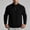 Black, variant on ZUBKTE Men's Quarter Zip Cotton Pullover Lightweight Mock Neck Sweatshirt Casual Long Sleeve Shirts M-3XL