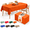 Orange-20 Pack-Rectangle, variant on 20 Pack Orange Disposable Plastic Table Cloth 54" X 108" Rectangle Tablecloth For 6 To 8 Foot Party Birthday Wedding Indoor Or Ou