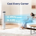 thumbnail image 3 of Atilioo Tower Fan with Remote, 35" Bladeless Standing Floor Fan with 5 Speeds, 64° Oscillation,12H Timer, Quiet Operation & Sleep Mode, White, 3 of 7