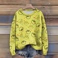 thumbnail image 2 of Ugly Grinch Christmas Sweater Women Funny - Crewneck,Long Sleeve,Knit,Fluorescent Green,Medium, 2 of 4