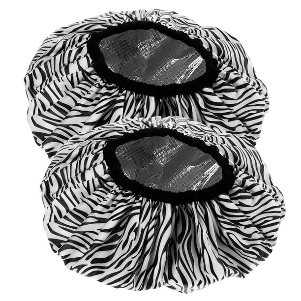 2 gorros de papel de aluminio para acondicionar el cabello, gorros de ducha y gorros térmicos de salón para tratamientos capilares.