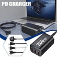 thumbnail image 2 of LUVCLS Estación de carga de escritorio con puerto USB PD de 6 puertos GaN de 200 W y torre, 2 of 6