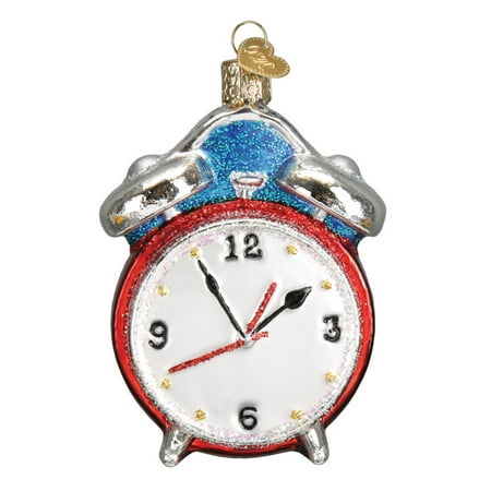 Alarm Box - Old World Christmas Alarm Clock Glass Ornament Decoration 32252 FREE BOX New
