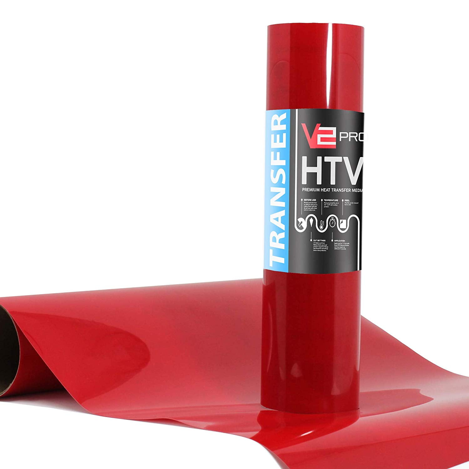 V2 Pro Red Heat Transfer Vinyl Roll Iron On Vinyl Transfer HTV