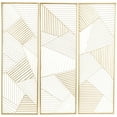 thumbnail image 6 of CosmoLiving by Cosmopolitan Gold Metal Geometric Wall Decor with Gold Frame (3 Count), 6 of 7