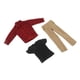 thumbnail image 3 of Ropa para figura masculina a escala 1:12, pantalones casuales, camiseta corta, traje de moda, disfraz para Estilo A, 3 of 9