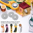 thumbnail image 5 of FUYGRCJ 10Pcs Crochet Edge Rotary Cutter Blade Set 45mm Perforating Rotary Blade 12/15 Teeth Crochet Skip Blade Rotary Cutter Replacement Skip Stitch Rotary Blade Dotted Line Rotary Blade, 5 of 8