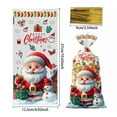 thumbnail image 3 of 50 Pcs Christmas Treats Bags, Christmas Drawstring Gift Bags, 5"x 11" Xmas Candy Bags Cute Plastic Goodie Bags for Winter Xmas Holiday Gift Wrapping Supplies Party Favor, 3 of 6