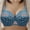 Blue, variant on Women's Push Up Bra Underwire Classic Comfortable Floral Plus Size Lace Lift Up Padded Soft Everyday Bras