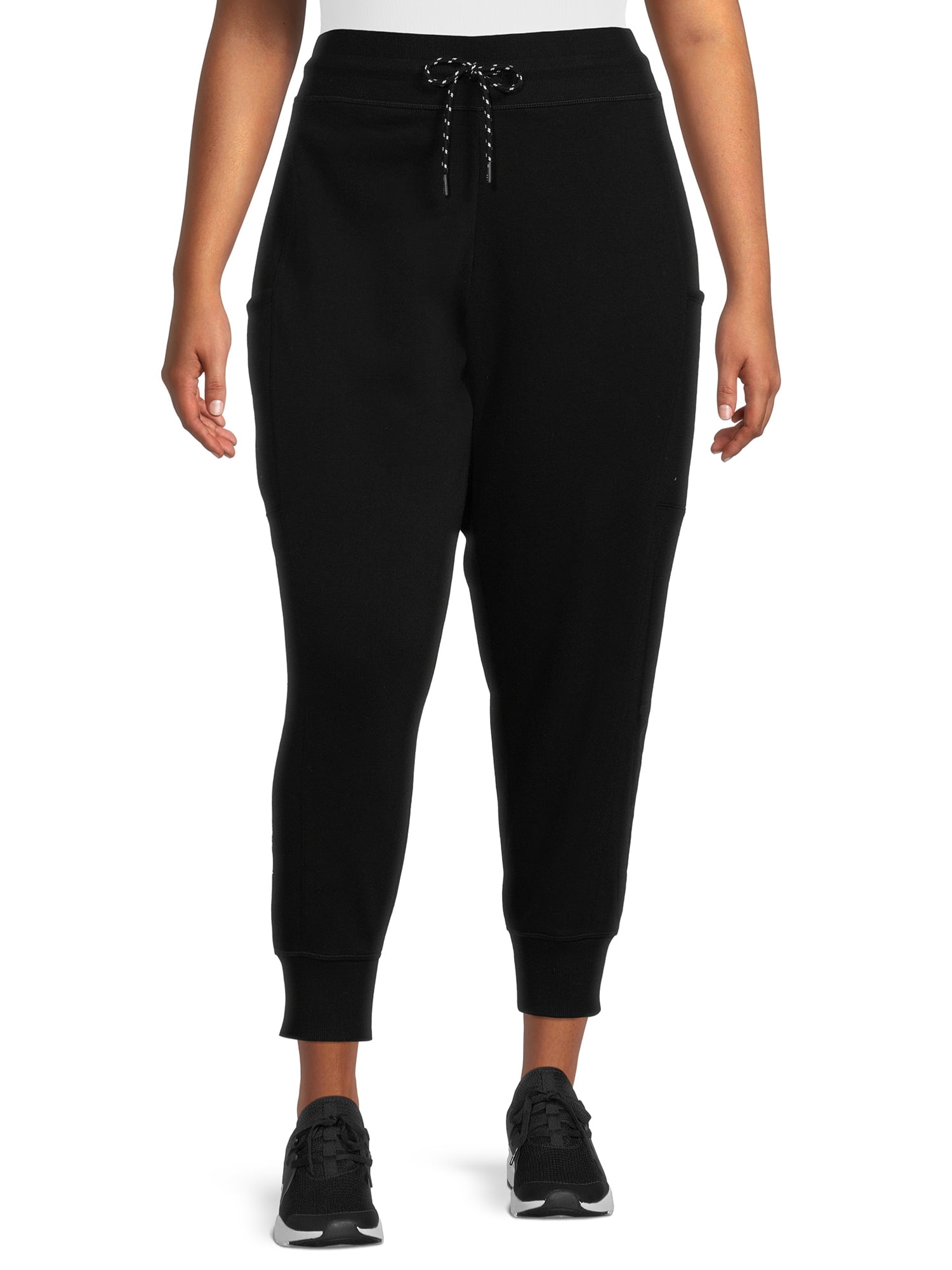 Reebok Women's Plus Size Gravity Super Soft Fleece Jogger Pants with Pocket