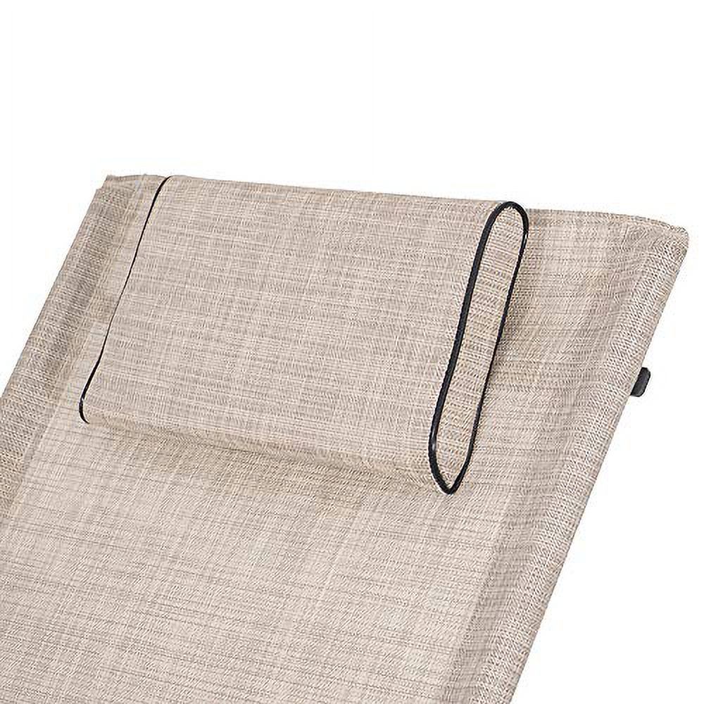 Crestlive Products Patio Outdoor Rocking Chair Curved Rocker Chaise Lounge Chair with Pillow Beige - image 3 of 6