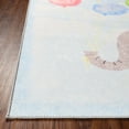 thumbnail image 5 of Whimsical Nursery Elephant Indoor Flatweave Polyester Anti-Skid Kids' Area Rug, 4' x 6', Baby Blue by Superior, 5 of 6