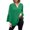 Green, variant on Women's Plus Size Cotton Linen Tunic, Long Sleeve V Neck Blouse with Flare Sleeve, Solid Color Loose Fit Top for Spring Summer Beach Casual Wear and Vacation Outfits Green L