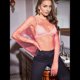 thumbnail image 4 of Tops de Larga con de Diamantes de Imitación para Mujer, Camisetas de Transparente con Cristales y Conjuntos de Red Rojo Rosa Oscuro XS, 4 of 7