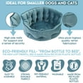 thumbnail image 6 of Precious Tails Ultra Plush Mini Tufted Velvet Round Cuddler Dog Cat Pet Bed - Small, 6 of 7