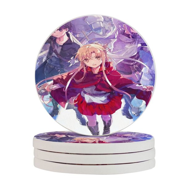 Posavasos de tierra de diatomeas absorbente de Sword Art Online, el aislamiento antideslizante de tierra de diatomeas sin olor protege la superficie de la mesa contra daños Talla única