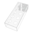 thumbnail image 3 of Florero de acrílico rectangular, centros de mesa de jarrones rectangulares, jarrón de flores rectangular largo de maceta, para escritorio de arreglo 25cmx10cmx6.5cm, 3 of 8