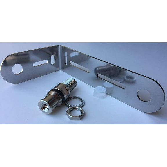 Sirio M-2 90 degrees stainless steel bracket with Heavy Duty 3/8 SO 239 Adaptor for CB Radio