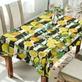 thumbnail image 6 of Yellow Lemon Table Cloth Rectangle - Floral Fruits Table Cover Black White Stripes Tablecloth Tabletop Decoration for Picnic Banquet Party Kitchen Dining Room - 60 x 84 Inch, 6 of 6
