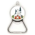 thumbnail image 1 of Alemania nuevo cisne Castillo arquitectura Acero inoxidable Metal cerveza tapa sacacorchos, 1 of 3