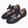 thumbnail image 4 of KPOPLK Girls Mary Jane Glitter Shoes Low Heel Princess Dress Shoes,Toddler Little Girls Bowknot Flower Girl Wedding Party Dress Pump Shoes Size 11.5,Black, 4 of 6