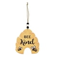 thumbnail image 6 of 6 Pcs Bee Beehive Ornaments Wood Bumble Bees Cutouts Decorations for Tree Tree Tray Wreath Christmas Festival Bee Kind Sign Crafts Home Hanging Decor, 6 of 8