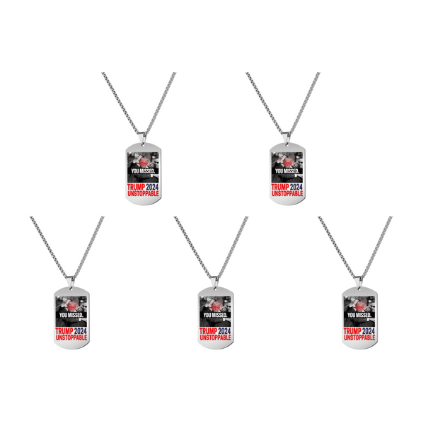 Collar Trump USA Freedom Metal Shot Fight (Estilo B)