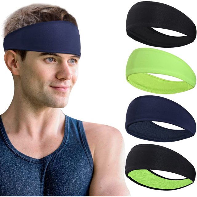Diademas Deportivas para Hombres y Mujeres (5 Piezas), Diademas Antideslizantes y Resistentes al Sudor para Correr, Ciclismo, Fitness, Baloncesto, Fútbol ACTIVE Biensenido a ACTIVE