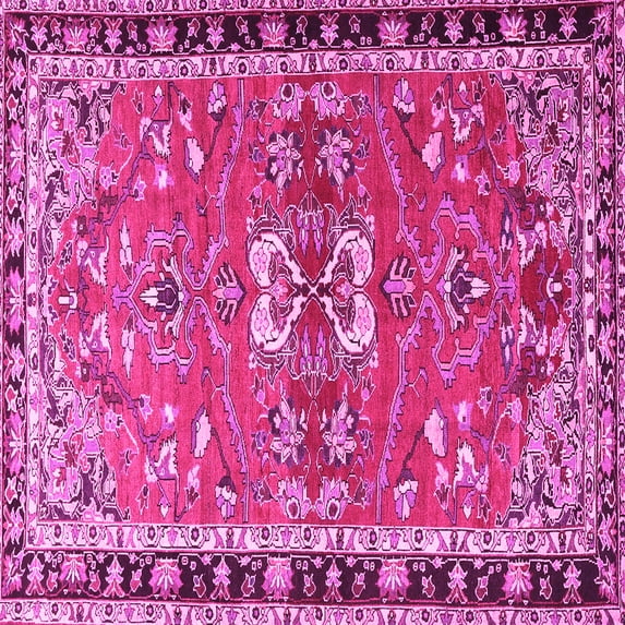 Ahgly Company Indoor Square Persian Pink Traditional Area Rugs, 5' Square