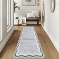 thumbnail image 2 of 2x6 Washable Runner Rug Modern Plain Home Decor Non Slip Non Shedding Runner Rug Stain Resistant Indoor Carpet Low Pile Floor Cover for Kitchen Hallway Laundry Entryway,Grey, 2 of 7