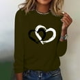 thumbnail image 2 of ShomPort Women's Fashion Valentine's Day Print Tops Casual Crew Neck Long Sleeve T-Shirts Pullovers, 2 of 4